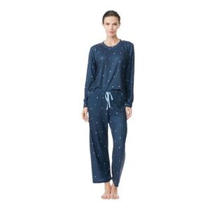 PJ Salvage Navy Blue Star Print Pajama Set